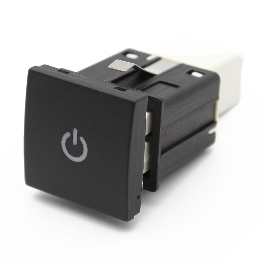 Car Red LED DRL Light Power On Off Switch Push Button Mirror Music Radar Switch with Wire For VW Jetta Golf 6 MK6 2006 - 2012