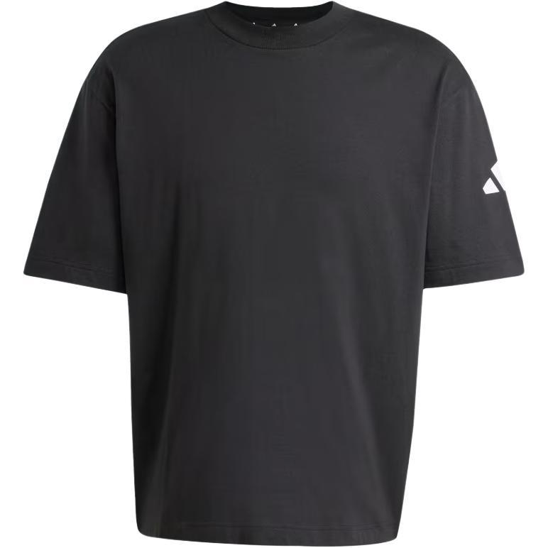 adidas Essentials Loose Fit 3 Bar Logo T-Shirt Asia Sizing Black White Men s JF3615 M