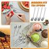 100 Stück Mini Schaufel Dessertlöffel Kaffee Eisdiele Schaufel Cocktail Zucker Joghurtlöffel Verkostung Baby Edelstahl Schaufel