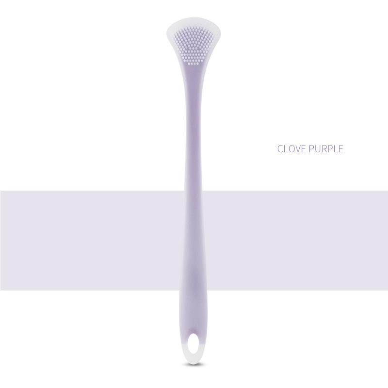 Tongue Cleaning Brush Soft Silicone Tongue Cleaning Tool Double Side Cleaning Massage Tongue Scraper Oral Health Care Tool
