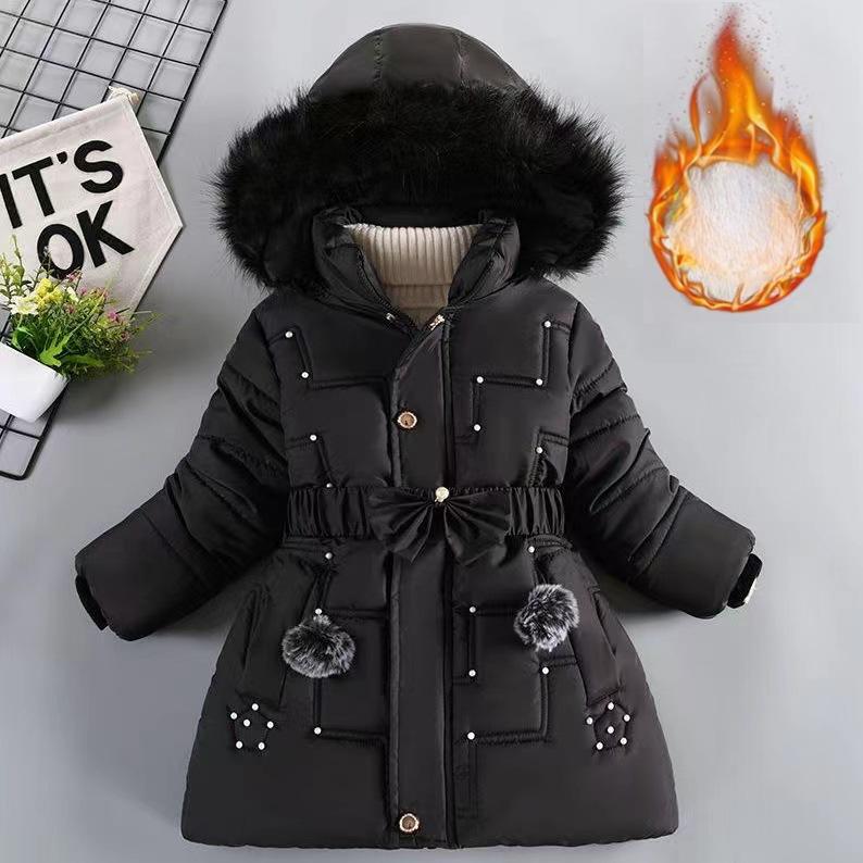 Autumn Winter Girls Jacket Keep Warm Hooded Windproof Outerwear Birthday Christmas Girls Coat 4 5 6 7 8 9 10 Years Kids Clothes