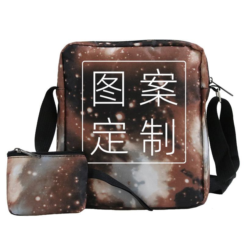 Fashion Messenger Bag Can Be Done With Pictures, Spot Blank Shoulder Bag + Change Bag Combination Two-Piece Set