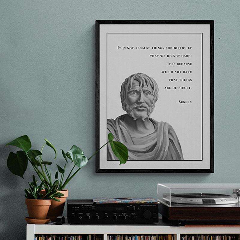 Modern Set of 3 Stoic Artwork Poster Gift for Husband Wall Art Canvas Paintings And Prints For Living Room Home Decor Frameless