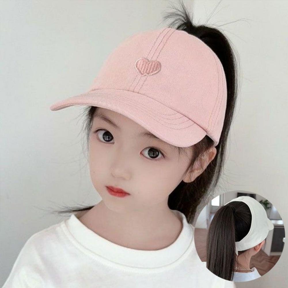 Sun Hat For Women Embroidered Baseball Cap Love Heart Design Cap Fashionable Hollow Top Baseball Cap For Weekend Outings