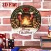 Metal Tin Sign Merry Christmas Retro Stove Design Wall Decor Kitchen Bedroom