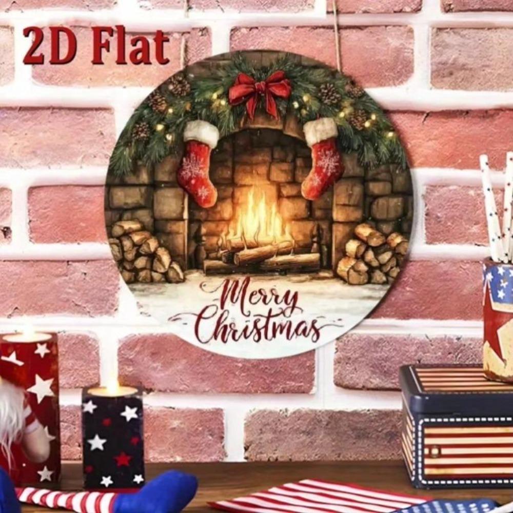 Metal Tin Sign Merry Christmas Retro Stove Design Wall Decor Kitchen Bedroom