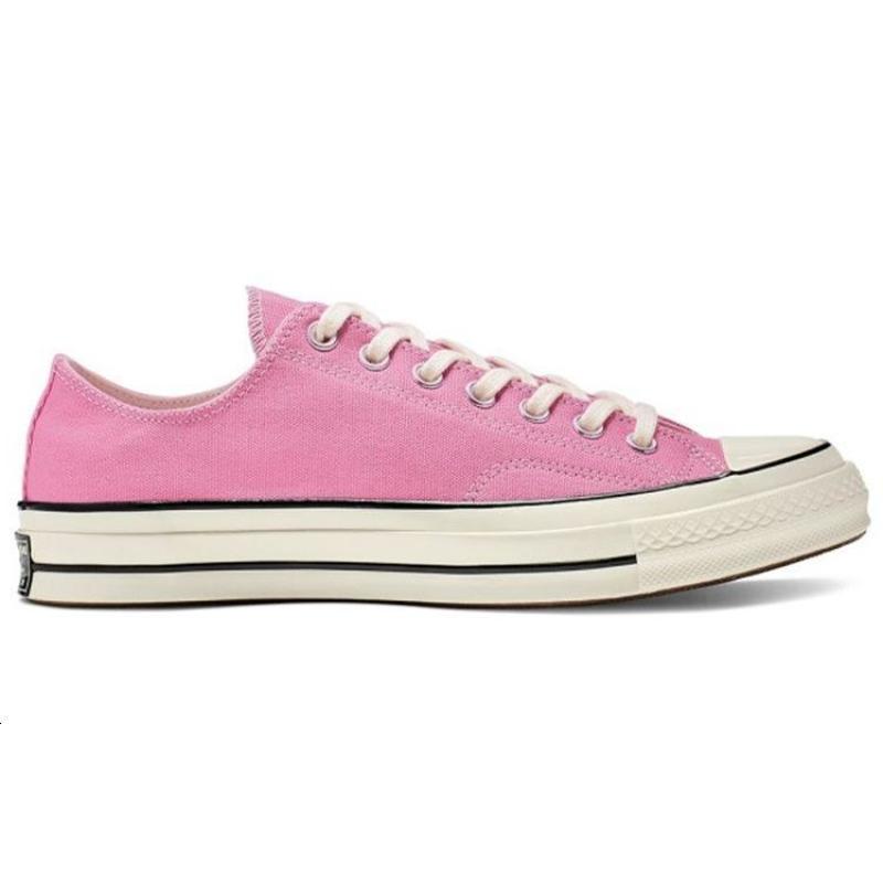 Converse 1970s Allsta Comfortable and Stylish Wear-Resistant Breathable Lightweight Low-Top Canvas Shoes Unisex Pink Ivory