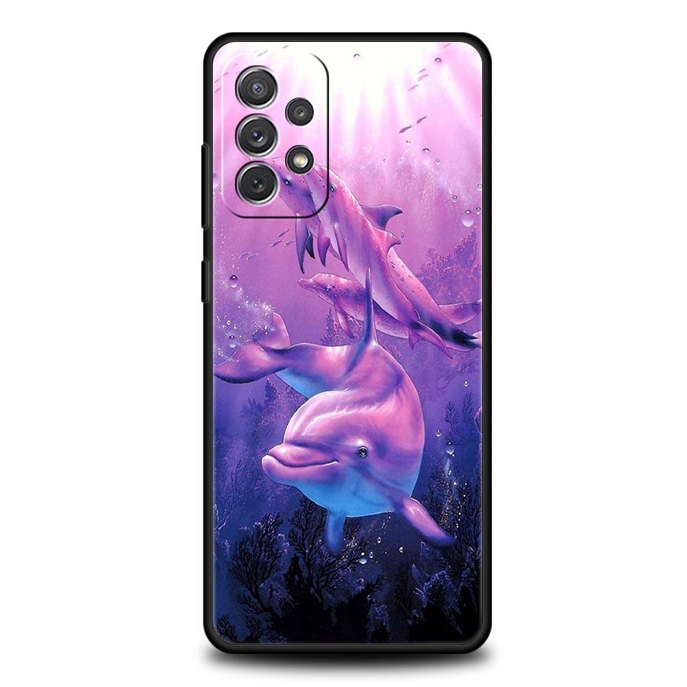 Ocean Animal Dolphin Phone Case For Samsung Galaxy A51 A71 A21S A12 A11 A31 A41 A03s A52 A32 A22 A13 A23 A33 A53 A73 5G Cover