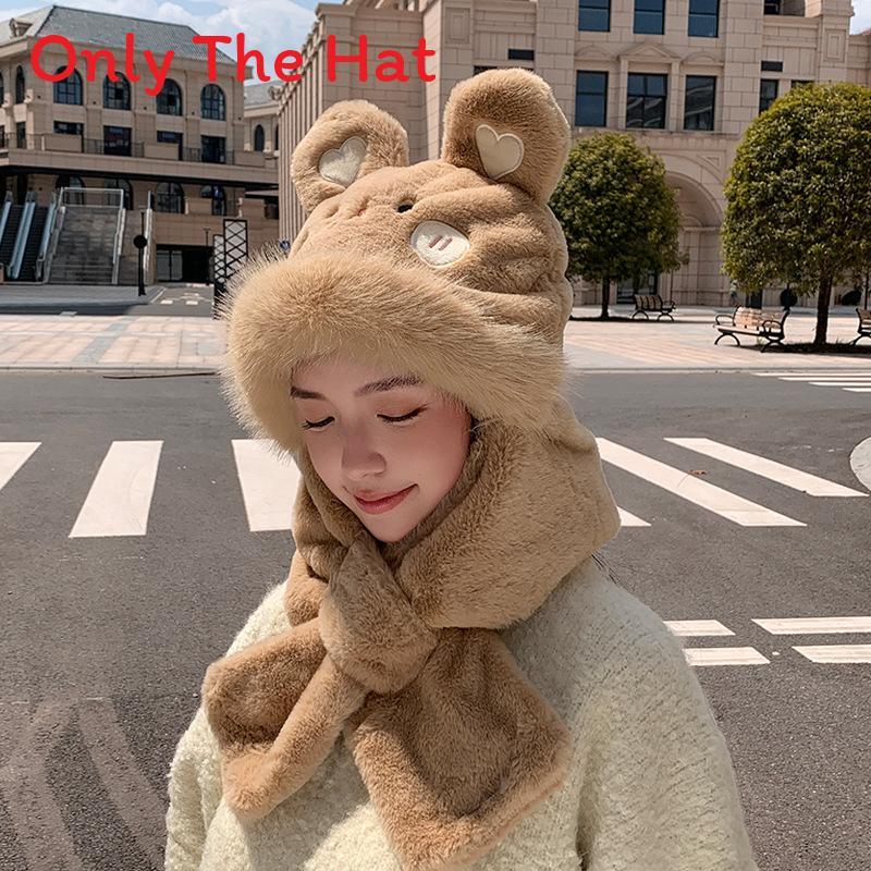 

Plush Animal Hat With Earmuffs For Cold Weather Kids And Teen Girls