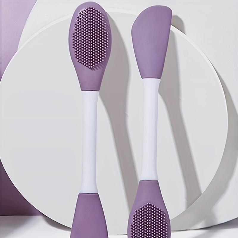 1 pack of double-ended mask brush set for mixing and applying mud masks, suitable for facial cleansing