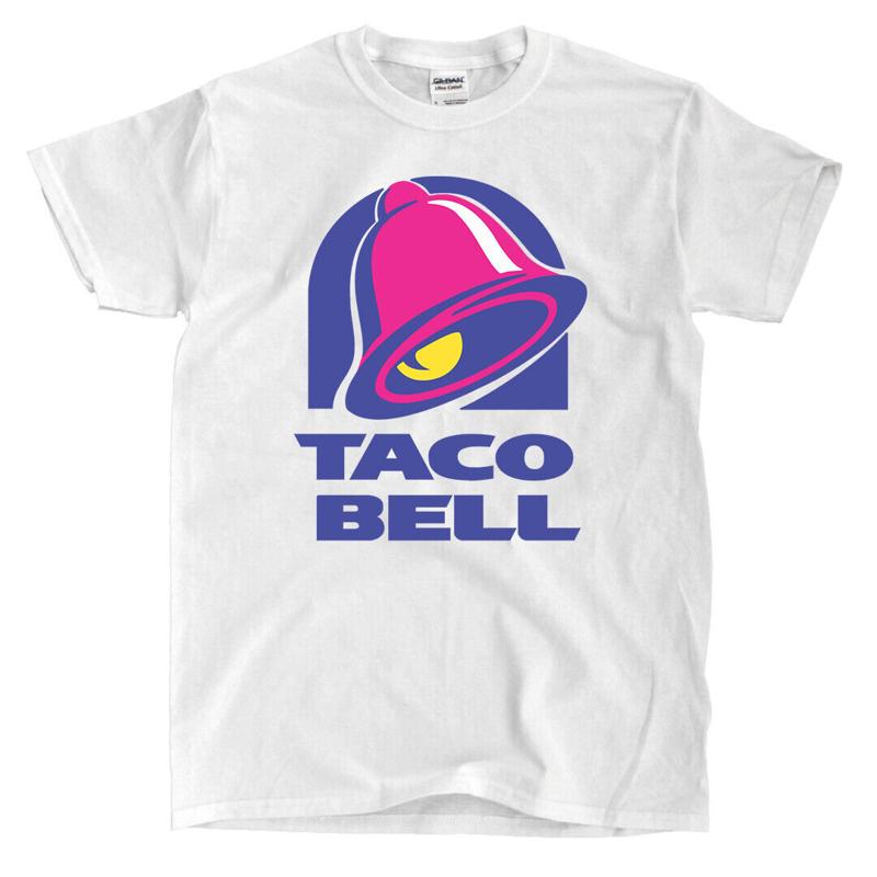 Taco Bell Logo - White T-Shirt - Men s Summer Cotton Graphic Tee S разноцветный