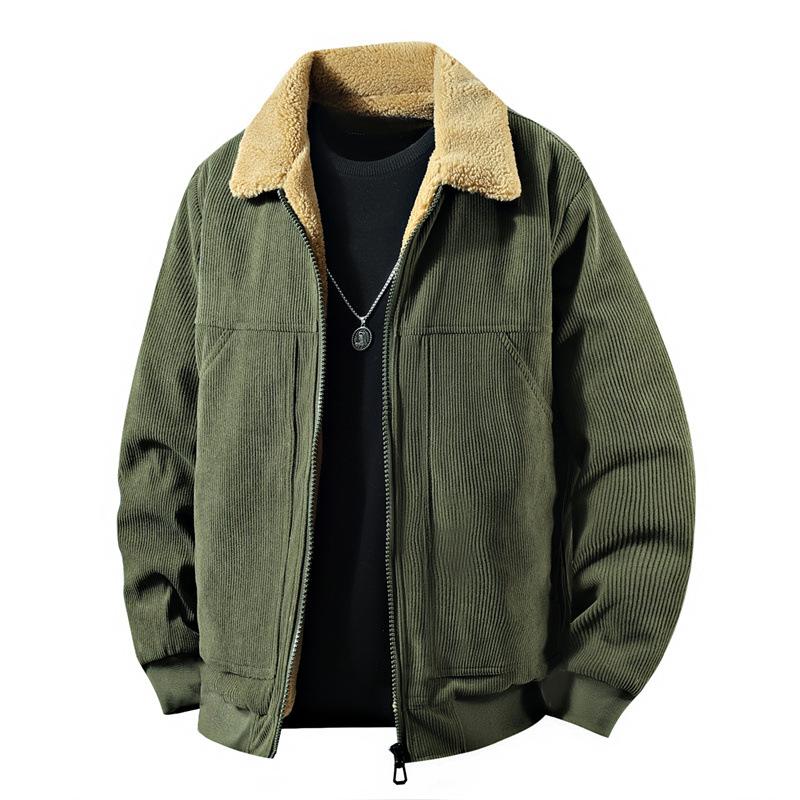 

Пиджак с лацканами Осень и Зима Мужской Флисовый Утепленный Пиджак Большого Размера Свободная Хлопковая Одежда XXXXL зелёный