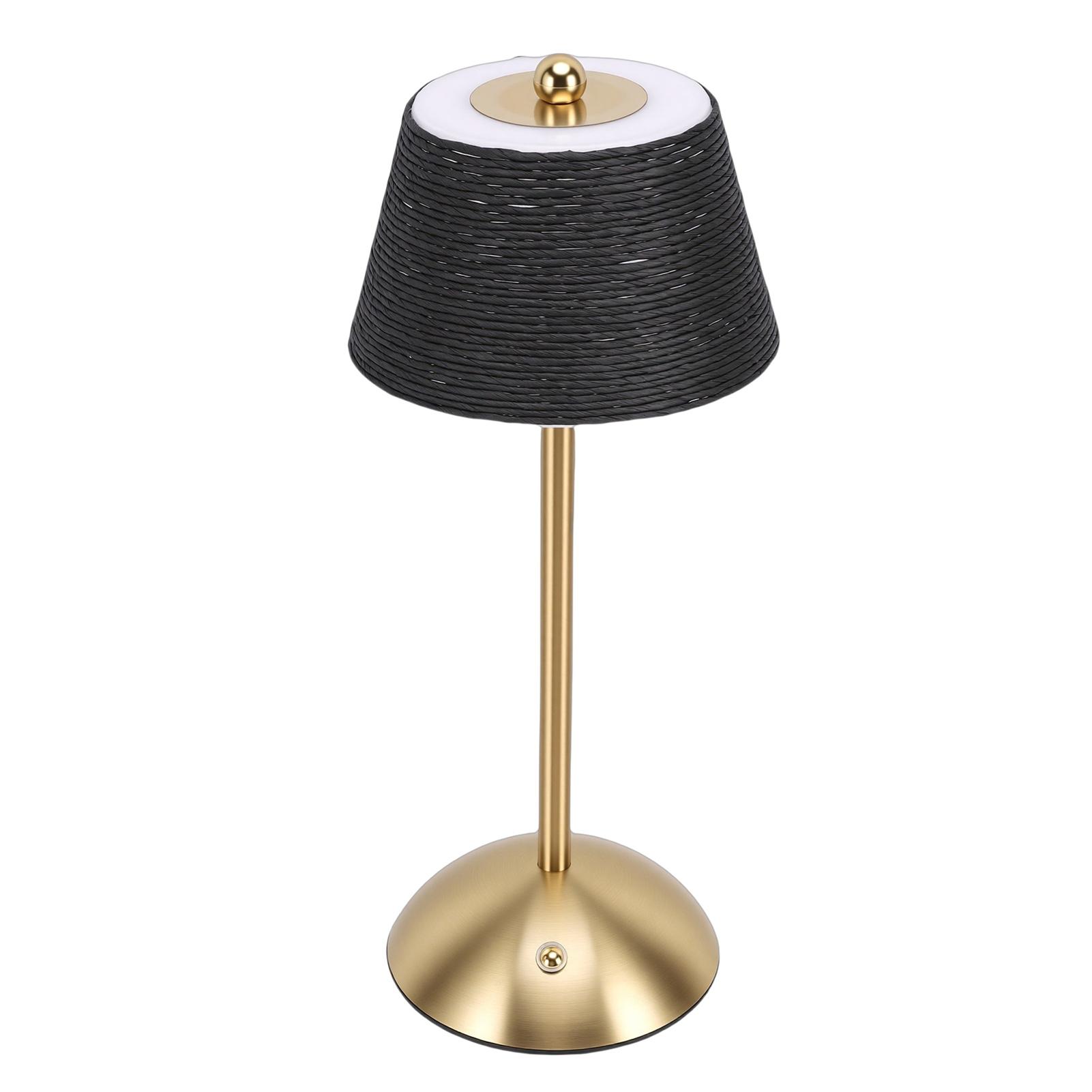 

Cordless Table Lamp 1200mAh USB Battery Operated 3 Color Stepless Dimming Touch Bedside Lamp for Bedroom Living Room чорний