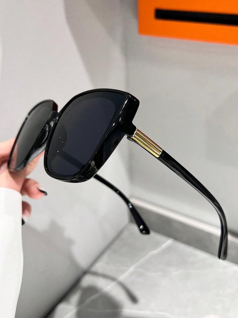 1PC Unisex Y2K Basic Large Square Frame Fashion Glasses Suitable for Daily Wear Photography Driving European Style Optics