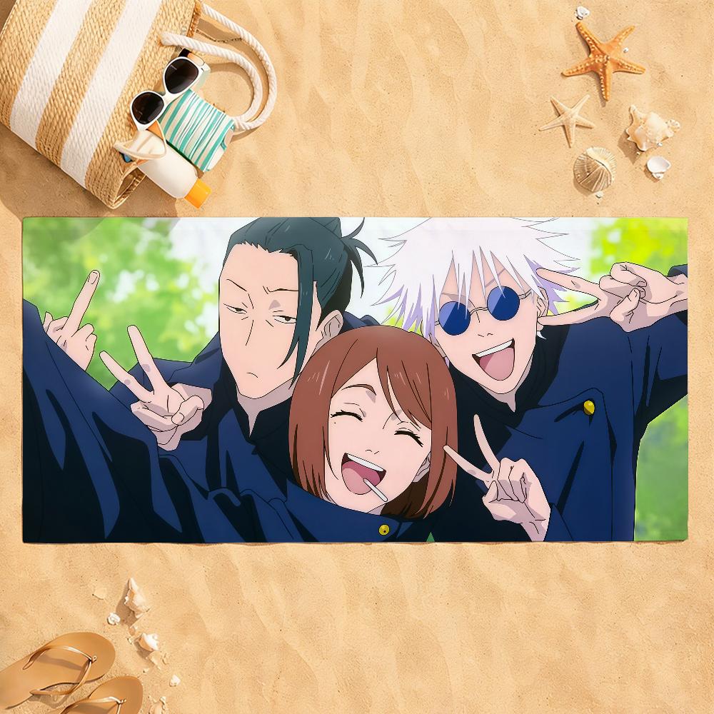 Adventure anime J-Jujutsu K-Kaisen-S Towel Drying Bath Towel Applicable To Light Swimming Camping Yoga Beach Out