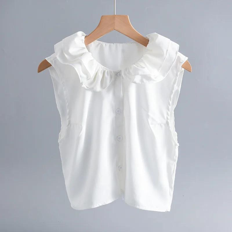 Double Layers Fake Collar for Women's Shirt Detachable Collar False Collar Top Girls Removable Sweater Shirt Clothing Accessory