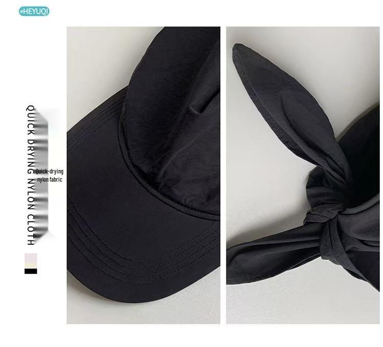 Unisex Quick-Dry Headband Sun Hat with Letter Print