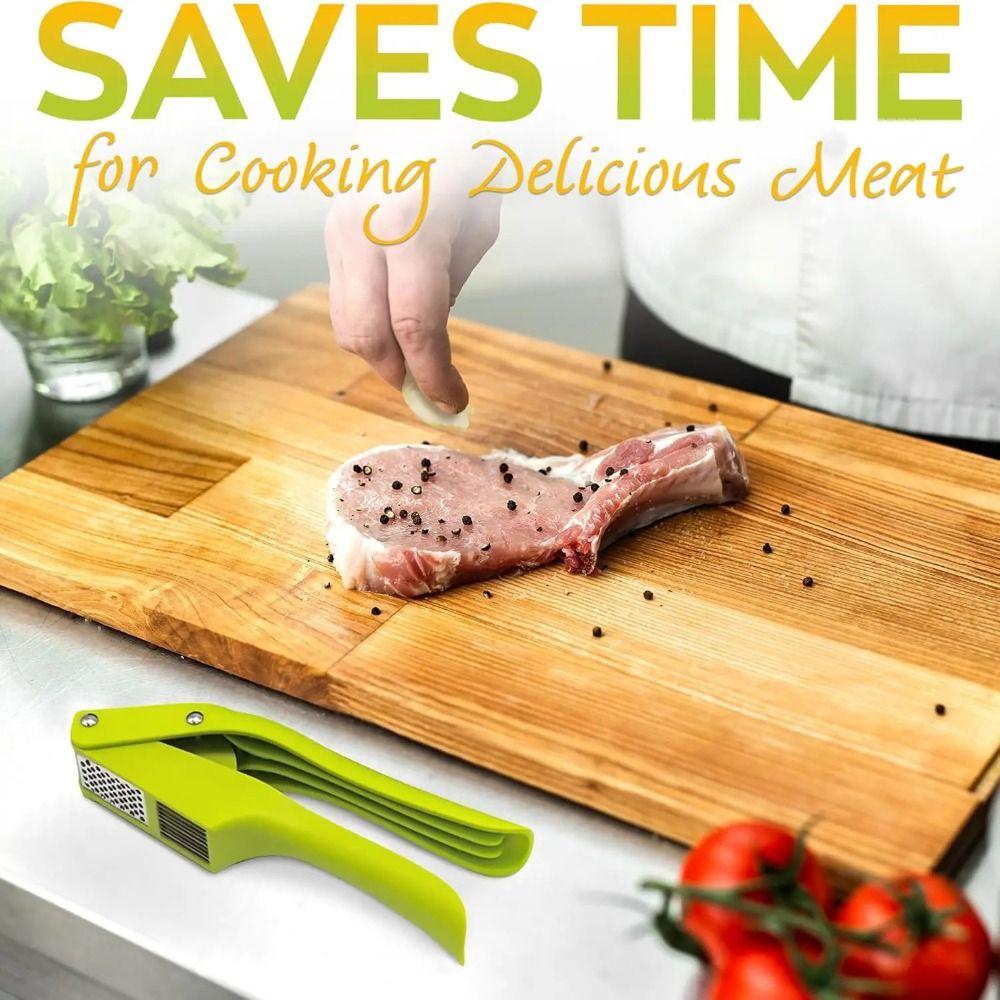 Mashing Function 2-in-1 Garlic Press Manual Type Vegetable Squeezer Garlic Slicer  Kitchen Use