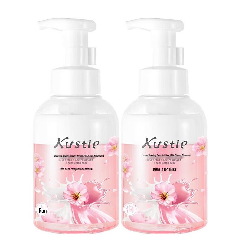 Kustie Milk Cherry Blossom Shake Shake Shower Foam