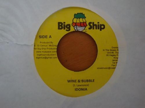 

7inch Record IDONIA - Wine & Bubble NONE Big Ship Jamaica Reggae, Ska & Dub Used
