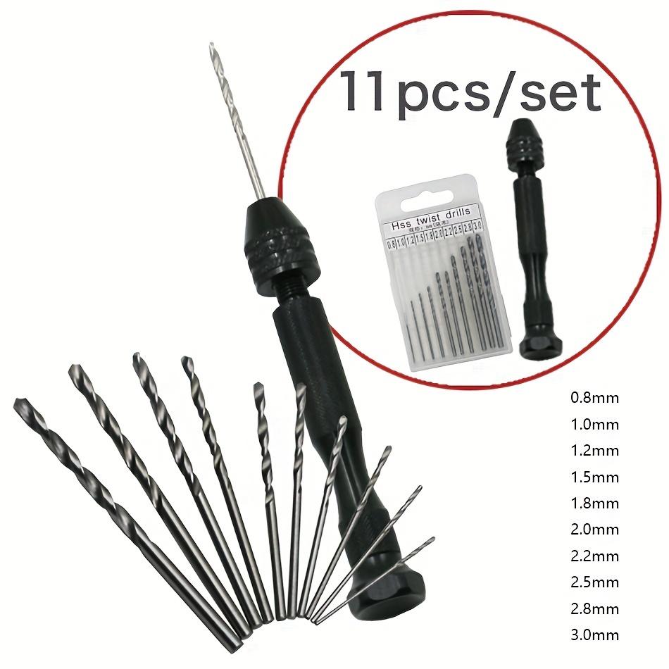 0,3–3,4 mm ruční točnatá vrtačka se třemi drápy – přesná ruční vystružovací vrtačka – papírenský nástroj pro kutily, tesaře, výrobu jantaru – kompaktní, přenosný