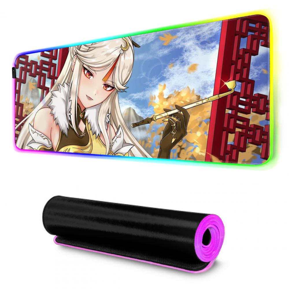 Mingguang Mouse Pad RGB Gaming Mousepad Big LED Pad PC Desk Mat Luminous Mouse Pad Large Keyboard Mats Table Rug With Backlit