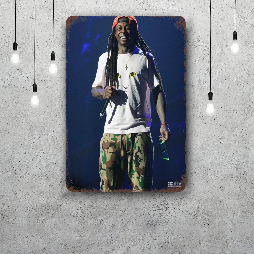 Lil Wayne Vintage Metal Tin Signs Posters Decor Retro Metal Plaque Wall Art Decor for Garage Bar