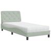 VidaXL Bed with Mattress, Upholstered Bed with Headboard Cushion, Single Bed, Adult Bedroom Interior Bed, 3208634