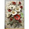 Metal Wall Art Rustic Daisy Floral Decor Vintage Home Office Garden Sculpture 12x8 Inch