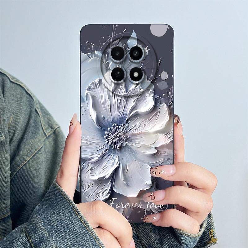 Für Realme 12 5G 12X Narzo 70X Handyhülle RMX3999 RMX3997 Funda Weiches Silikon Süß Bemalt Mode Coque Mit Blumenmuster Abdeckung