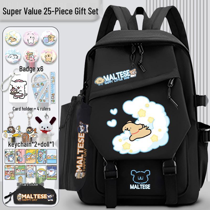 Lively Puppy Girls' Versatile School Backpack - Lightweight, Spacious & Perfect for Travel