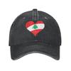 Lebanon Flag Heart Wear Baseball Caps Unisex Daily  Hats Cap Adjustable Sun Cap