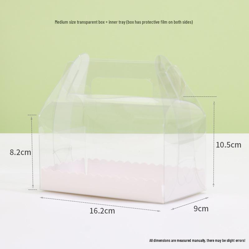Handheld Kraft Paper Pastry Box for Desserts and Afternoon Tea