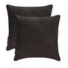 Dark Brown Decorative Throw Pillow Covers | Pack of 2 Modern Plain Velvet Cushion Cover | Solid Color Pillowcases - Dark Brown Velvet