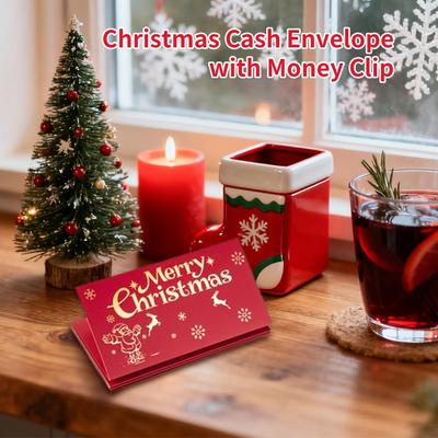 Christmas Money Envelopes For Cash Men Women Card Holder Cash Envelope Reusable Creative Holiday Decor Christmas Party Favors