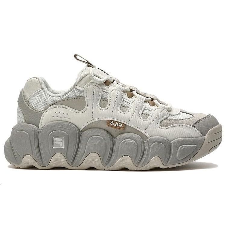 FILA Croissant Xmas Comfortable Versatile Slip Resistant Durable Low Top Casual Shoes Women sneakers White Gray F12W342103FTO