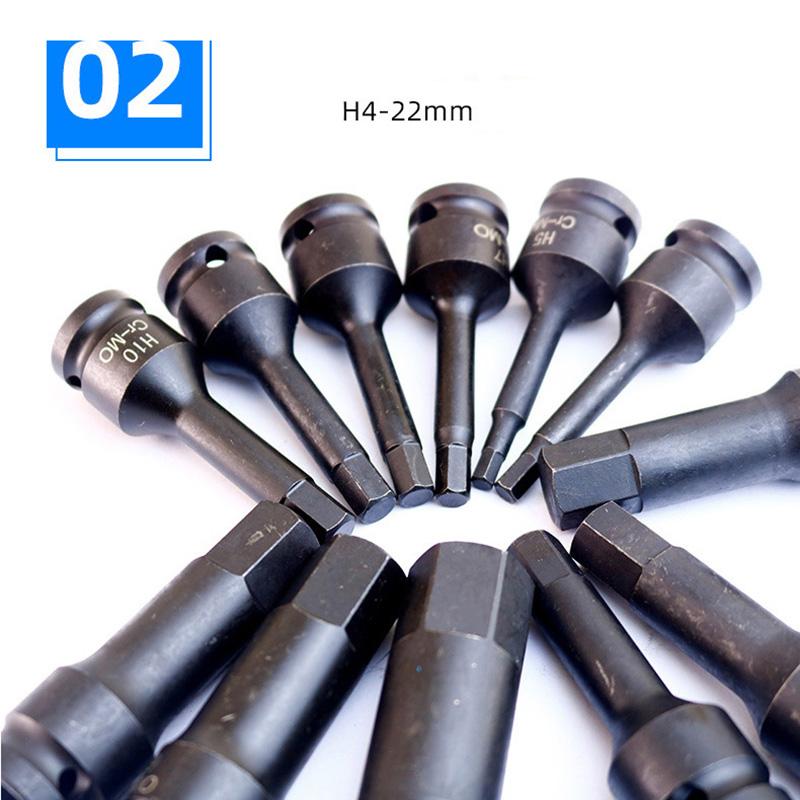 8/10 Sätze Sechskanthülsen in der Sechskanthülse für 1/2 Windgewehre/stachelige Wunden/gebogene Scharniere, manueller Schraubenschlüssel/elektrischer Schraubenschlüssel