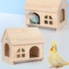 Pullable Bottom Bird House Hammock Nest Easy To Cleaning Creative Solid Wood Parrot House Smooth Edges Bird Breeding Box