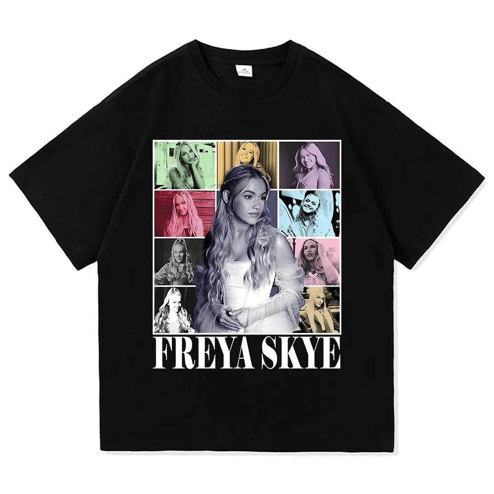Freya Skye Stars Align Tour Poster Graphic Print Tshirt Men Women Harajuku Highstreet Wind Cotton Top Oversized Summer New Tee