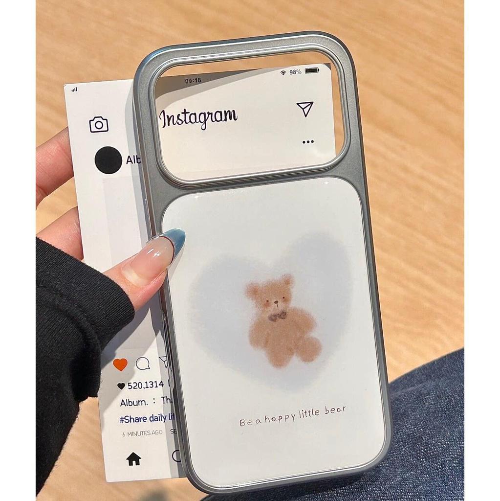 Love Bear Cartoon Full Coverage Phone Case for iPhone 13/15/16 Pro Max/17 Pro - Hot Selling!