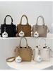 Korean Textured Minimalist Large-Capacity Shoulder Bag: Versatile, Elegant Women's Handbag