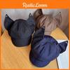 Autumn Cat Ear Octagonal Hat With Breathable Cotton For Fashionable Women