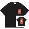Grenzüberschreitend auf Lager exklusiv Casablanca Doppelgaze reine Baumwolle Unisex T-Shirt Hip-Hop lässig Kurzarm locker Rundhals