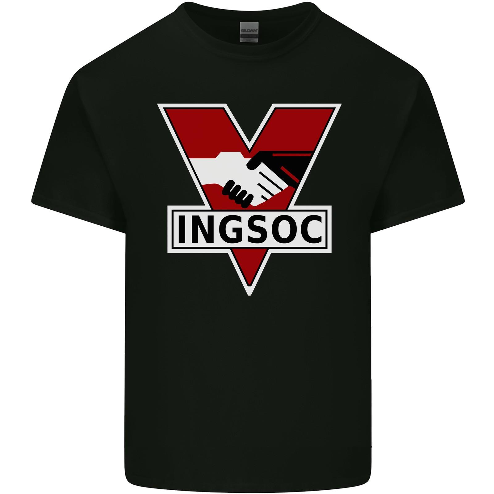 Comfortable season INGSOC George Orwell Engels Socialisme 1994 Heren Licht Katoenen T-shirt 3XL veelkleurig