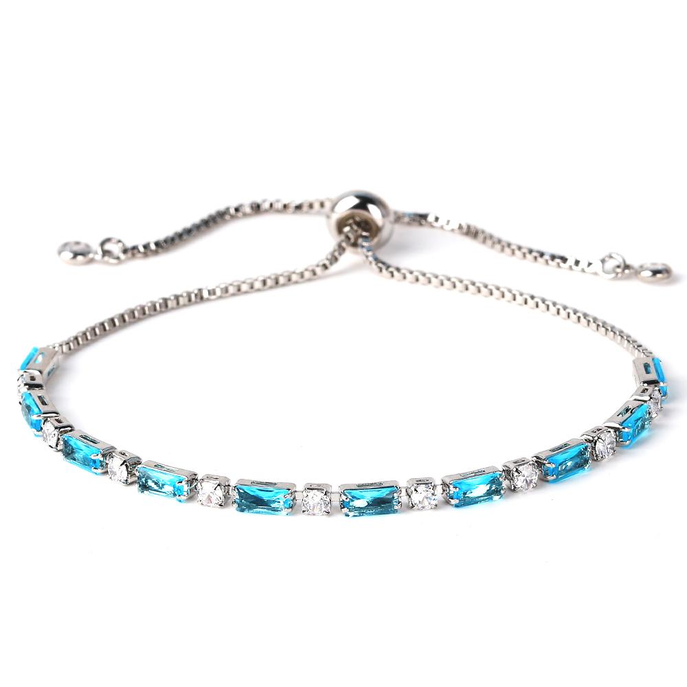 Luxury Rainbow Iced Out Zircon Tennis CZ Bracelet Women's Stretch Adjustable Bracelet Hippie Fashion Accessories Jewelry Gifts