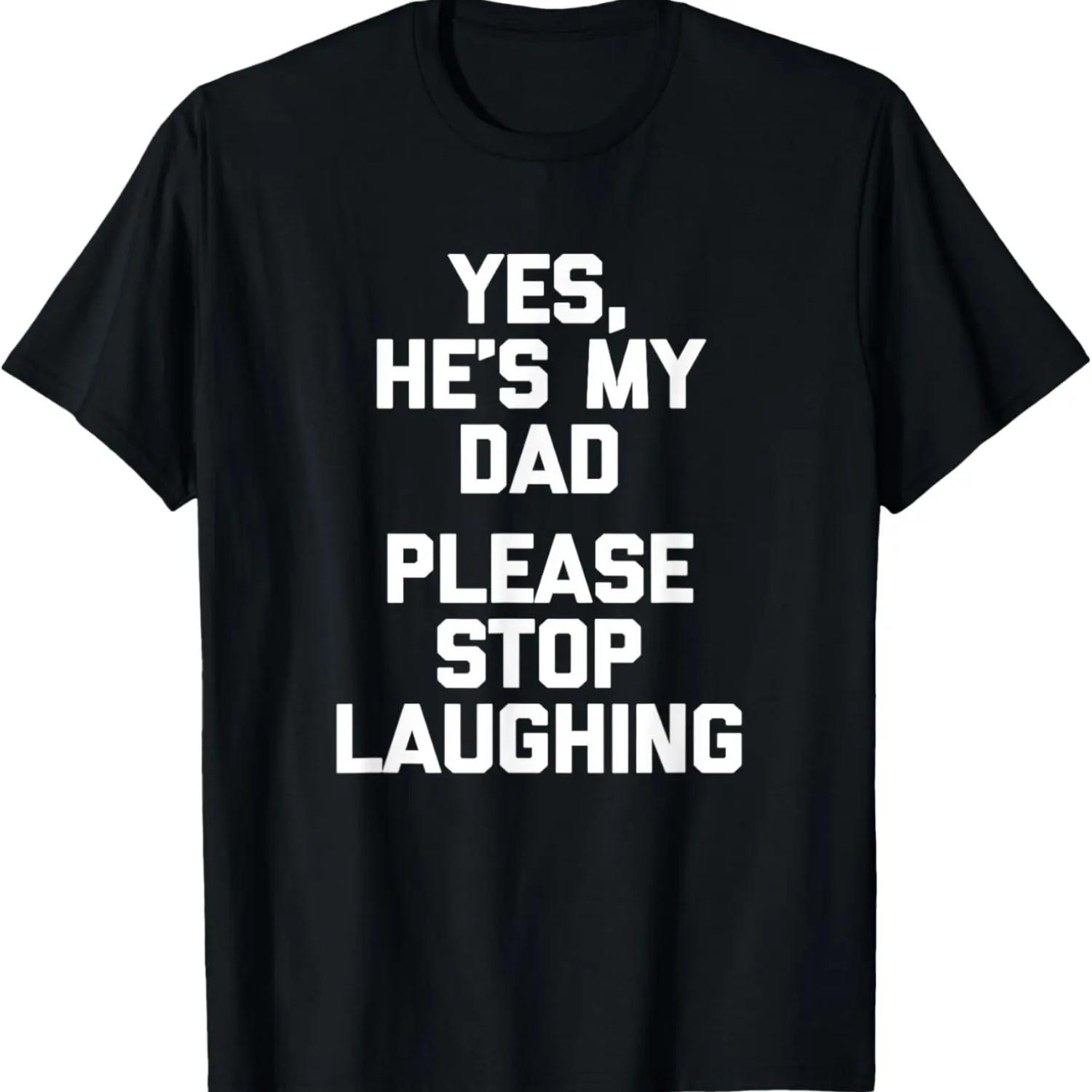 Да, он мой папа, пожалуйста, перестаньте смеяться - Смешная папина шутка Папина футболка XXXXXL чёрный