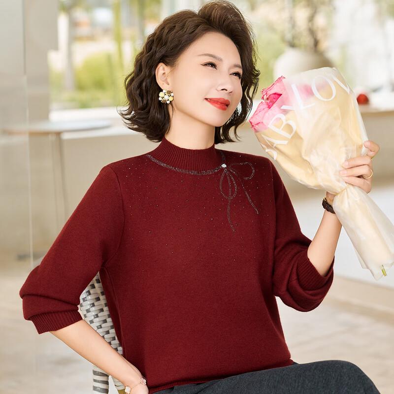 Past Women's Winter Semi-High Neck Knit Sweater