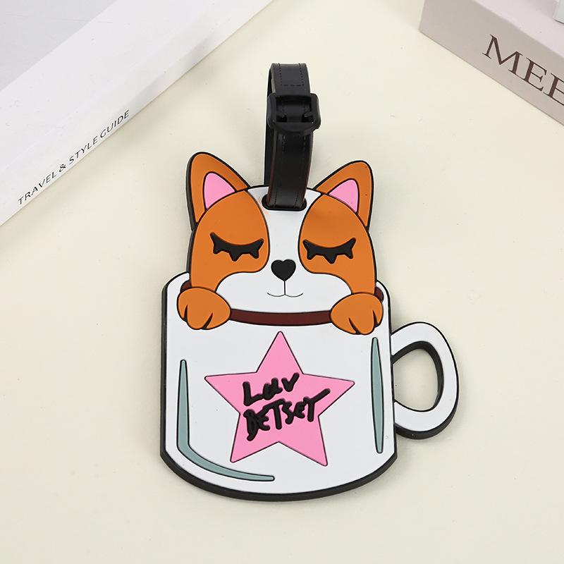 Cartoon Animal Silicone Luggage Tags Creative Cute Luggage Tag Suitcase Tag Anti Loss Hanging Small Pendant Travel Accessories