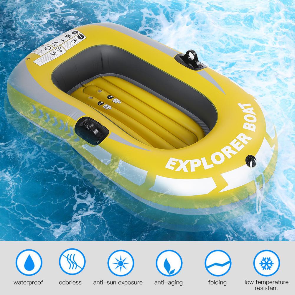 PVC Inflatable Kayak Canoe 1 Person Rowing Air Boat Fishing Drifting Diving