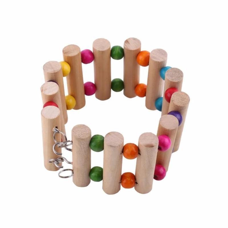 New Useful Wooden Hamster Climbing Stairs Parrot Play Toys Guinea Pig Chinchilla Seesaw Sports Toys Small Pet Exercise Accessory
